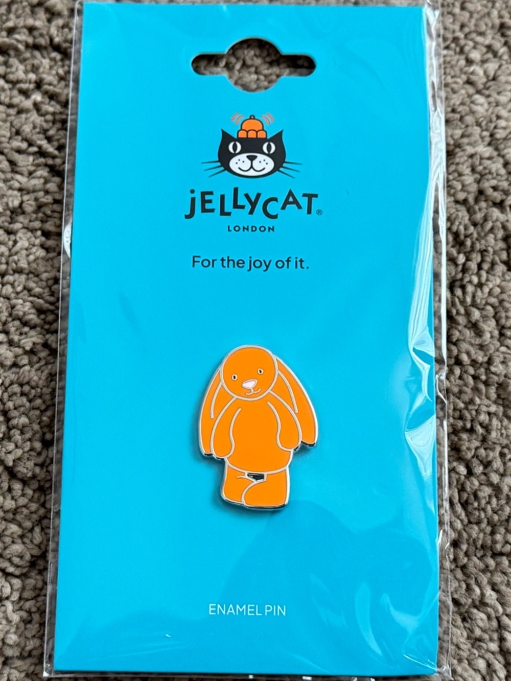 Jellycat Orange Bunny Enamel Pin